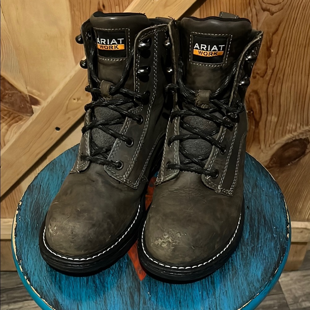 Ariat Brown Lace Up Boots Durable Design
